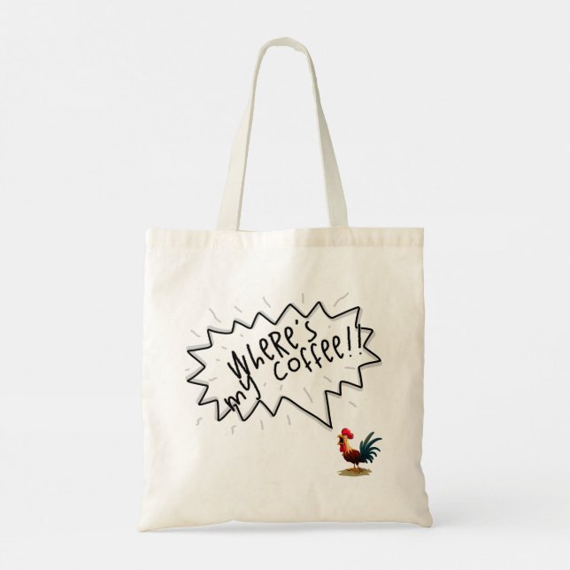 Tote Bag Coq de café (Dos)