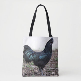 Tote Bag Coq de poulet de noir de jeune coq d'Ayam Cemani