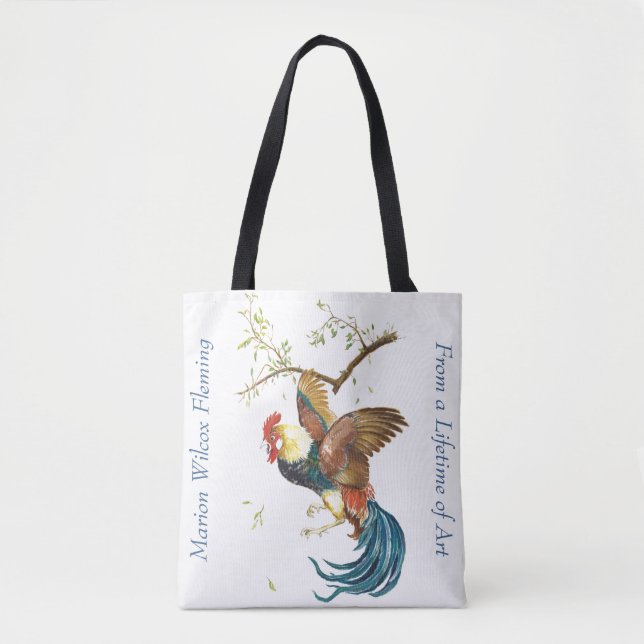 Tote Bag Coq en baisse (Devant)