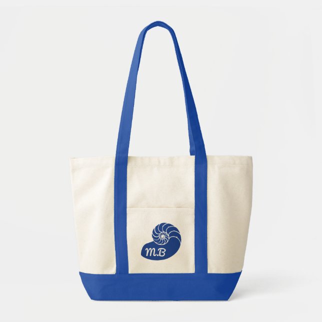 Tote Bag Coque bleue personnalisée (Devant)
