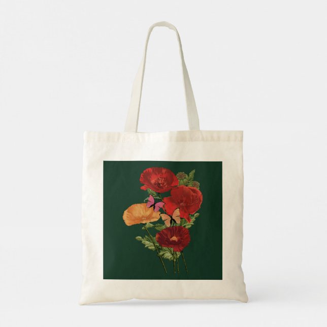 Tote Bag Coquelicots et papillons  (Dos)