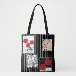 Tote Bag Coquelicots vintages sans couture rétro