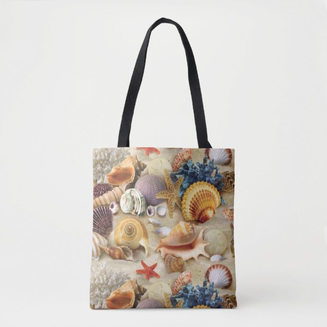 Tote Bag Coques de mer sur la plage (Devant)
