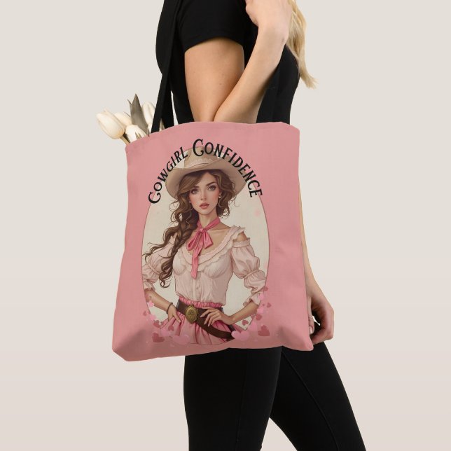 Tote Bag Coquette Cowgirl Western Mode Portrait (De près)