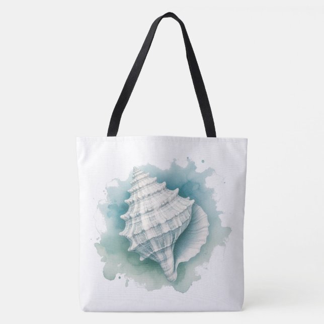 Tote Bag Coquillage côtier/nautique (Devant)