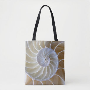 Tote Bag Coquillage Nautilus Spirale d'or