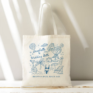 Tote Bag Coquillages cloches de mariage demoiselles d'honne