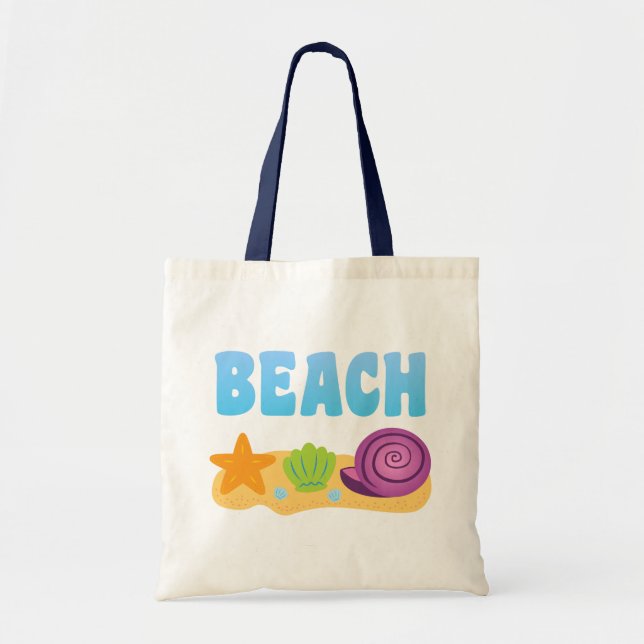 Tote Bag Coquillages De Plage (Devant)
