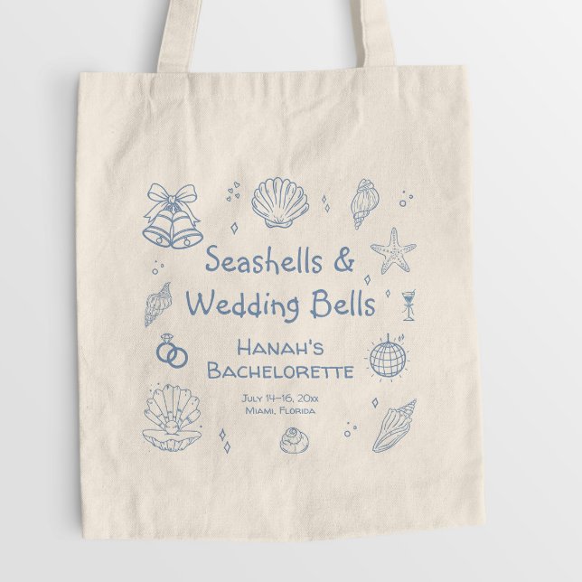 Tote Bag Coquillages et Mariage Bells Bachelorette Party (Créateur téléchargé)