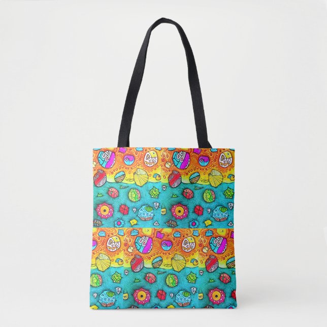 Tote Bag Coquillages et pierres décoratifs (Devant)