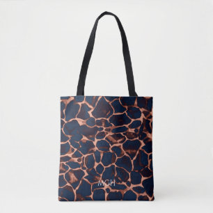 Tote Bag Coquille de Tortue Monogramme Personnalisé 