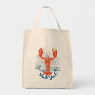 Tote Bag Coquille Ouais Homard / Plage côtière