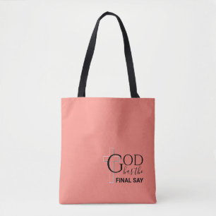 Tote Bag Coral élégant DIEU A LE DERNIER DIT Christian