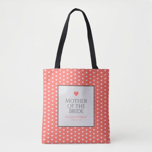Tote Bag Coral Heart Mariage (Devant)