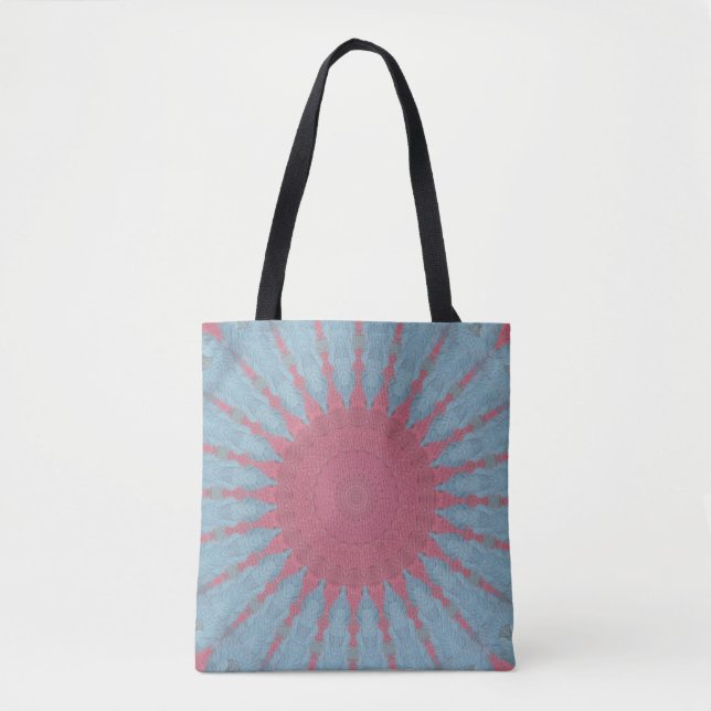 Tote Bag Coral Rose Starburst (Devant)
