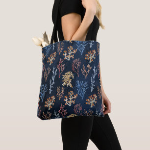 Tote Bag Coraux Motif de vie sous-marine