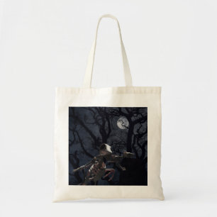 Tote Bag Corbeau et squelette de rat au clair de lune