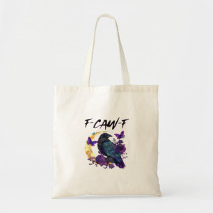 Tote Bag Corbeau F Caw F Oiseau Drôle Lune Design Gothique
