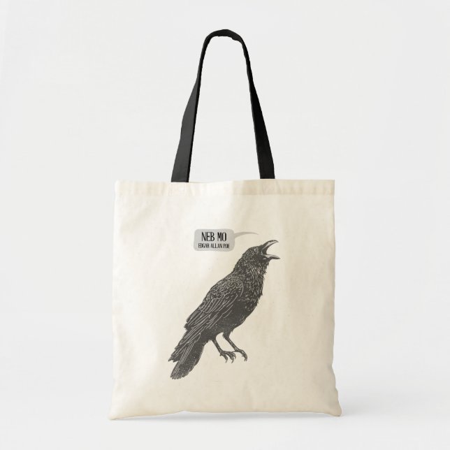 Tote Bag Corbeau : "Neb Mo." (Devant)