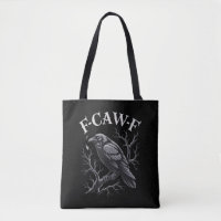 Corbeau noir F-Caw-F drôle oiseau noir lune gothiq
