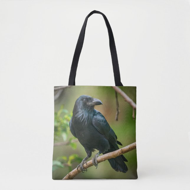 Tote Bag Corbeau sur une branche (Devant)