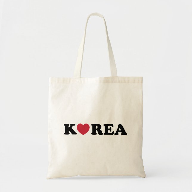 Tote Bag Corée amour coeur (Devant)