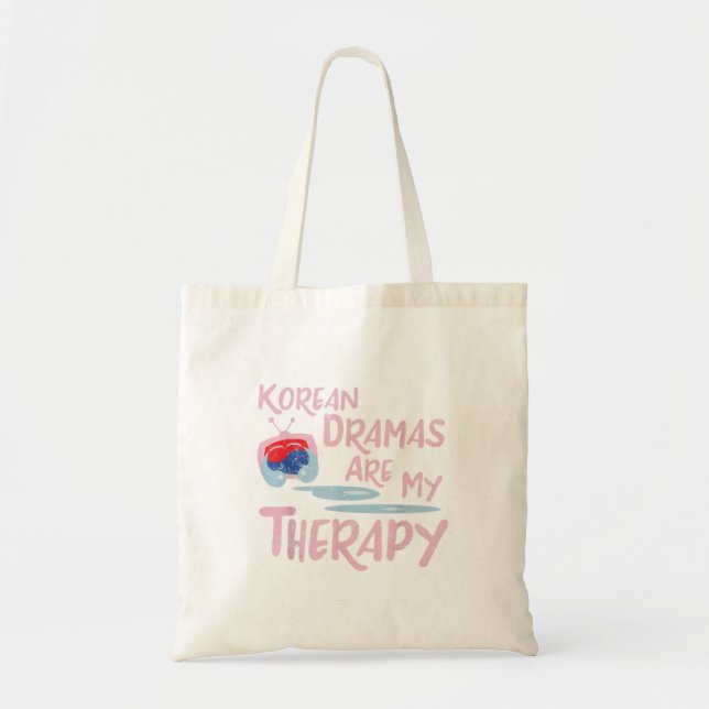 Tote Bag Coréen Dramas sont ma thérapie - K-Drama Amateur T (Devant)