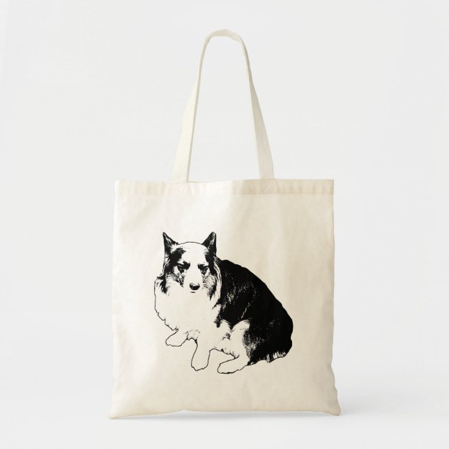 Tote Bag Corgi à gestion de marché (Devant)