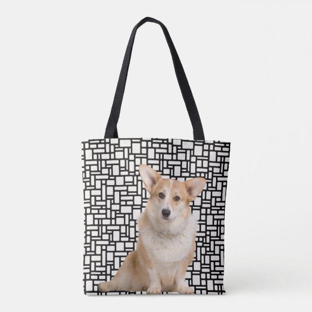 Tote Bag Corgi Abstrait mignon (Dos)