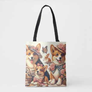 Tote Bag Corgi cardigan gallois Vintage