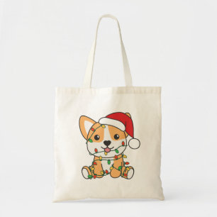 Tote Bag Corgi Noël Animaux d'hiver Chien