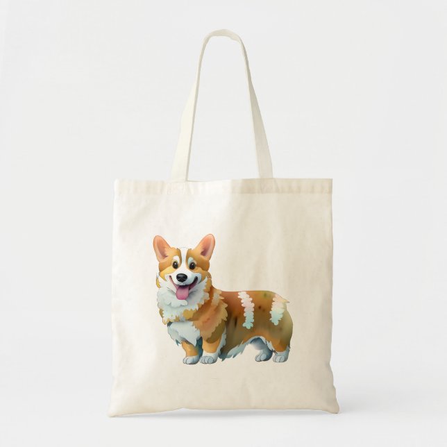 Tote Bag Corgi orange mignon pour une humeur positive (Devant)