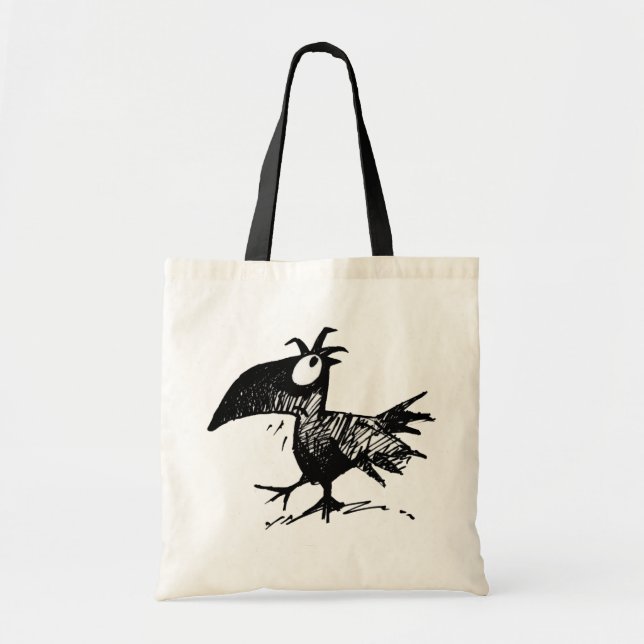 Tote Bag Corneille noire drôle (Devant)