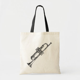 Tote Bag Cornet Instrument de Musique Noir et Blanc Magnifi