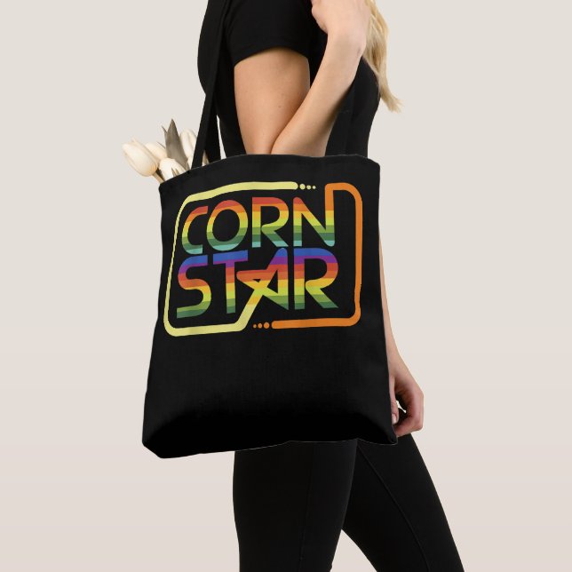 Tote Bag Cornhole Corn Star Tee Cornhole Tee (De près)