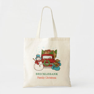 Tote Bag Correspondance de la famille de Noël Snowman