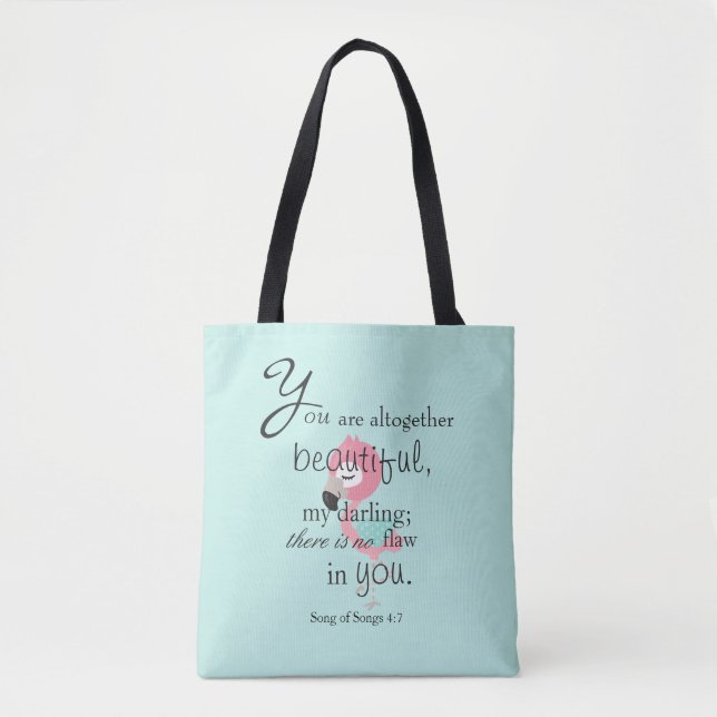 Tote Bag Corse de la Bible Flamant rose (Devant)