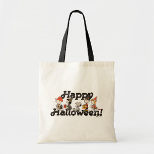 Tote Bag Cortège joyeux d'Halloween de la bande de Peanuts