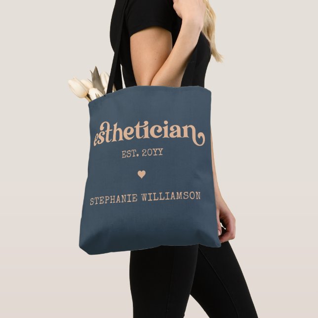 Tote Bag Cosmetologue Esthéticien Personnalisé Beautician (De près)