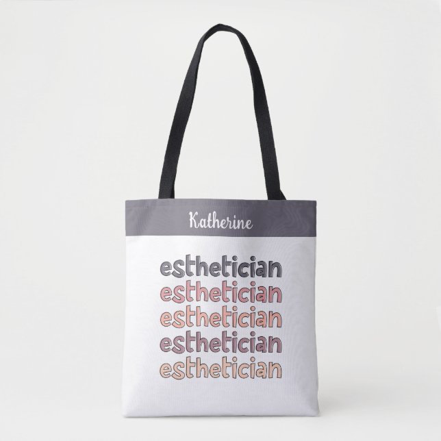 Tote Bag Cosmetologue Esthéticien Personnalisé Beautician (Devant)