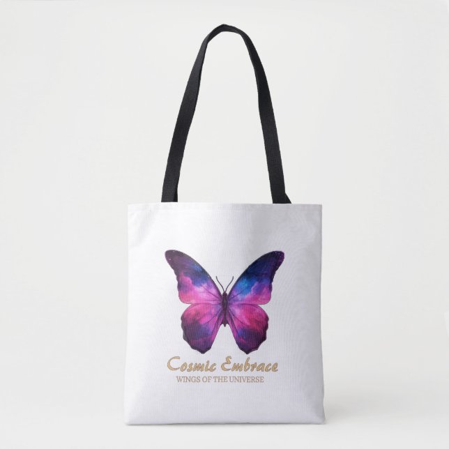 Tote Bag Cosmic Butterfly Galaxy Wings (Devant)