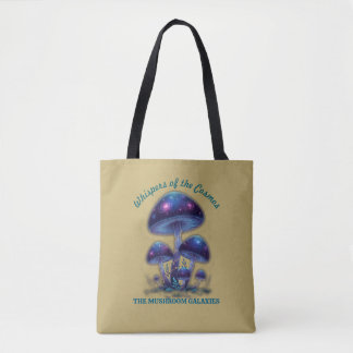 Tote Bag Cosmic Galaxy Mushrooms • Whimsical Fantasy Fungi 