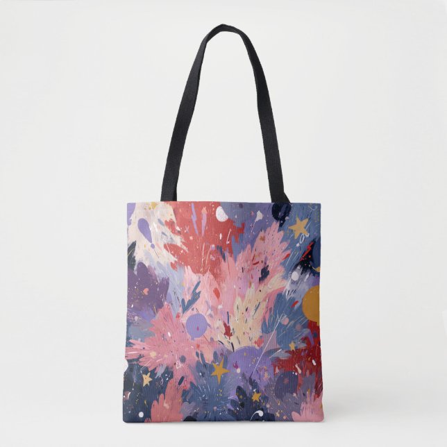 Tote Bag Cosmic Party Abstract Explosion (Devant)