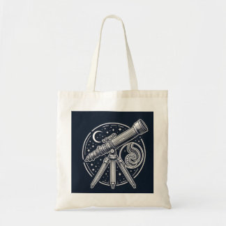 Tote Bag Cosmic Stargazer Télescope Vintage Art