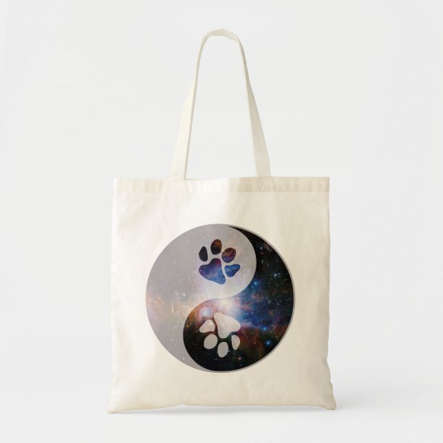 Tote Bag Cosmic Yin Yang Paw (Devant)