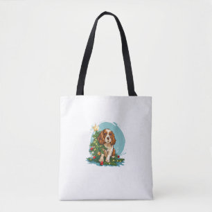 Tote Bag Costume de chien festif amusant avec Noël décoré
