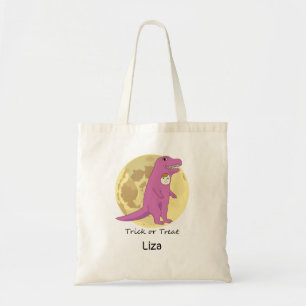 Tote Bag Costume de fille Halloween T-rex personnalisé