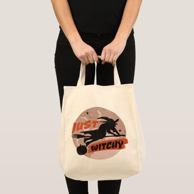 Tote Bag Costume de sorcière rétro Halloween bonbons (Devant (produit))