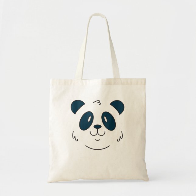 Tote Bag Costume de visage de l'ours de Panda Halloween (Devant)