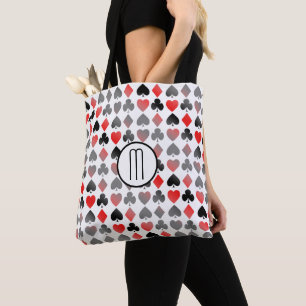 Tote Bag Costume dégradé de cartes Monogramme